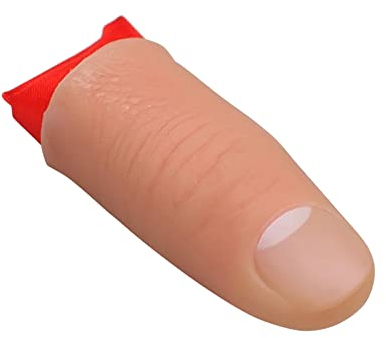 Colorful Trick Daumen Weiche Kunststoff Daumen Spitze Ricks Spielzeug Werkzeug Mit Roter Seide Training Tuch Magier Requisiten Für Stage Bar Party Home Shows (Multicolor, One Size)