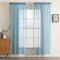 MIULEE Voile Vorhang Transparente Gardine aus Voile Einfarbig Stangendurchzug Transparent Wohnzimmer Luftig Dekoschal für Schlafzimmer 2er Set 280 x 140cm (H x B), Rod Pocket Grau Blau