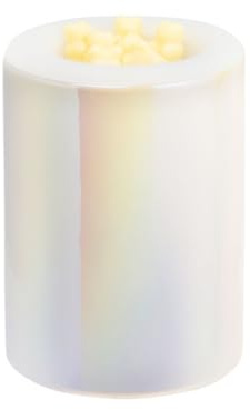 Happy Wax Iridescent Pink Mod Wax Melt Warmer with 3, 6, and 9 Hour Timer for Scented Wax Melts, Tarts & Cubes - Electric, Ceramic Wax Melter with Removable No Mess Silicone Wax Dish