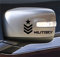 DualColorStampe Adesivi compatibili con Jeep Renegade Wrangler specchietti Fuoristrada Military Stella Militare US Army 4x4 COD.0194 (NERO)