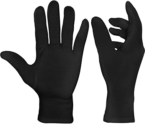 EXBRIECO Handschuhe aus 100% Baumwolle, 2, 6 oder 12 Paar, feuchtigkeitsspendend, weich, Stoffhandschuhe, bequem, Handpflege, Schutz vor trockener Haut oder Ekzemen, Schmuck, Kellner, Kostüm.