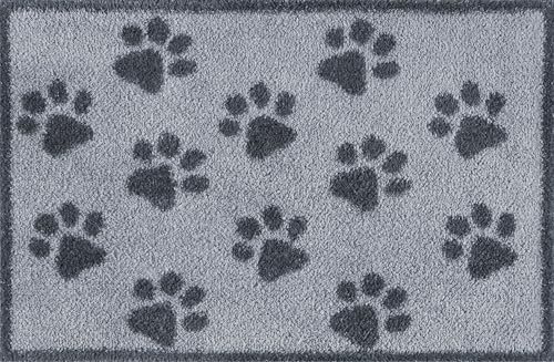Turtle Mat Paws Grey 40x60cm, inside and outside, washable, with multi-grip backing, grey