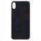 ELLENNE Rückseitiger Rahmen kompatibel mit iPhone X 10 - Back Cover Glas Schwarz Weiß (Schwarz)