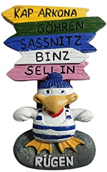 Rügen Germany 3D-Kühlschrankmagnet, Souvenir, Geschenk, Kunstharz, handgefertigt, Rugen, Kühlschrankmagnet, Heim- und Küchendekoration, Kollektion