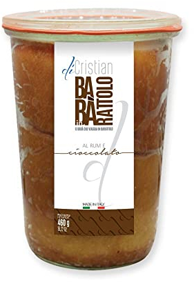 BabàRattolo handwerklicher Riesen Baba al Rum mit Schokoladenstückchen im Glas gebacken 430gr mehrfach prämiert