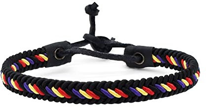 BDM Pulsera republica. Pulsera trenzada de la republica. Pulsera ajustable con la bandera republicana.