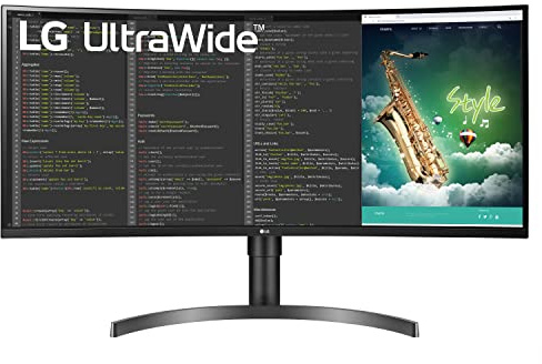 LG Electronics UltraWide Curved Monitor 35WN73AP-B, 35 inch, 1440p, 100Hz, 5ms, VA Display, HDR 10, AMD FreeSync, Energy Saving, HDMI, Displayport, USB C, Anti Glare