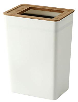 Poubelle de recyclage domestique, poubelle carrée blanche sans couvercle style japonais simple bureau hôtel corbeille à papier maison