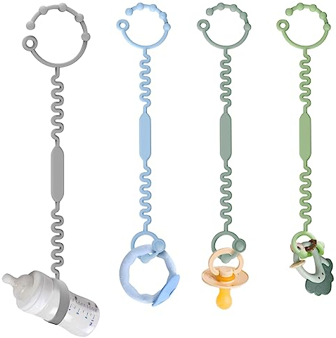 Suofuolef - 4 cinghie di sicurezza per passeggino, senza BPA, 1 pezzo Cup Catcher + 3 cinture di sicurezza per passeggino, seggiolino auto