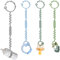 Suofuolef Lot de 4 chaînes de sécurité pour poussette Sans BPA 1 pièce/3 ceintures de sécurité pour poussette, porte-bébé/chaise haute, siège auto