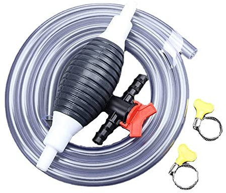 Micvtve Multifunction Liquid Sucker Pump, Manual Fuel Transfer Pump Gasoline Siphon Hose, Portable Siphon Pump (1Meter)