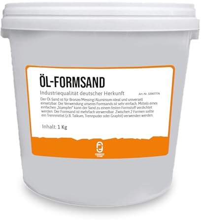 Feuerfest 123 - Formsand [5 kg] - Für Metallguss, zum Gießen von Metall - Ölsand fertig zum Gebrauch - Industriequalität deutscher Herkunft - Gießsand Ölformsand wasserfrei Rot