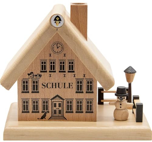 Erzgebirge Palast Spielwarenmacher Günther Räucherhaus Schule - 12 cm
