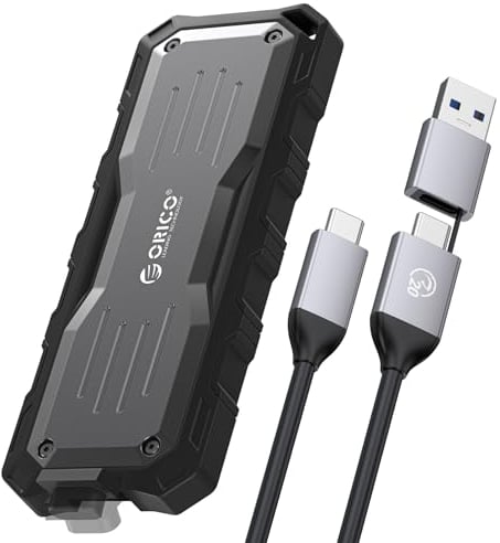 ORICO Extreme Portable SSD 2 to, USB 3.2 Gen 2x2 Disque Dur Externe Robuste, 2000MB/s en Lecture, 1800MB/s en Écriture, 20Gbps, Idéal pour Les Éditeurs en Extérieur - O20