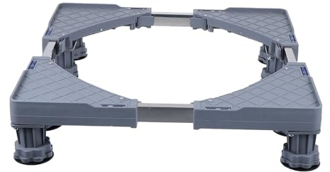 Healvian Base per Lavatrice e Asciugatrice Supporto Regolabile con Piedini e Cuscinetti Antivibrazioni Compatibile con Frigorifero e Aria Condizionata
