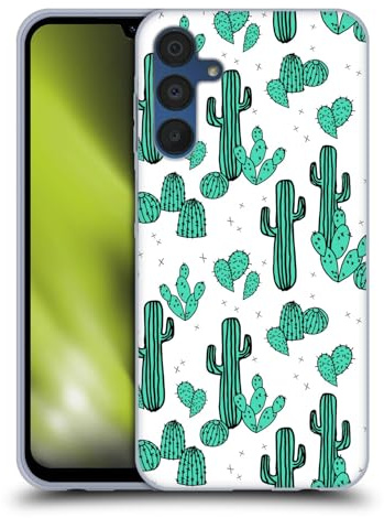 Head Case Designs Offizielle Andrea Lauren Design Kaktus Pflanzen Muster Gel Handyhülle Hülle [Militärischer Schutzgrad] Kompatibel mit Samsung Galaxy A15