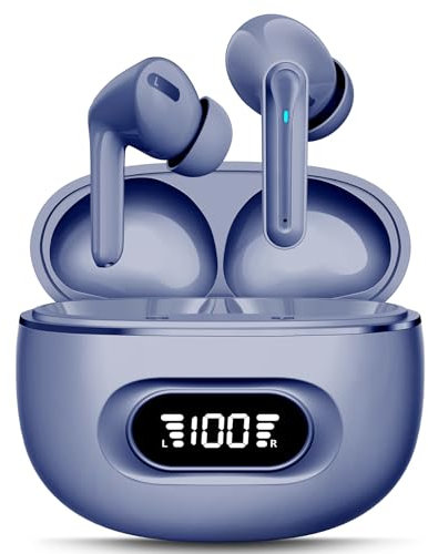 AsiceSound Bluetooth Kopfhörer, Kopfhörer Kabellos Bluetooth 5.3 In Ear Kopfhörer, 72 Std, LED-Anzeige, ENC Lärmreduzierung, HiFi Stereo Ohrhörer, IPX8 Wasserdicht Ohrhörer