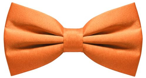 JEMYGINS Papillon da uomo disponibile in tinta unita, Colore: arancione., M