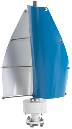Generatore eolico per assi verticali con controller, generatore di turbina eolica verticale da 500 W (bianco+blu)