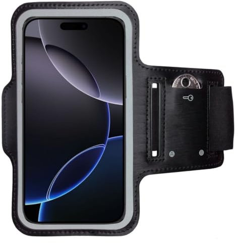 CoverKingz Sportarmband für iPhone 16 Pro Max - Armtasche mit Schlüsselfach Oberarm Halterung - Sport Laufarmband Handy Armband