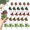 KUIRUNRX Rami Decorativi Con Coni di Larice, Bacche di Agrifoglio di Natale, Set di Rami di Pino Artificiale e Bacche Rosse Artificiali, Rami Decorativi per Ghirlande e Composizioni (20 Pezzi)