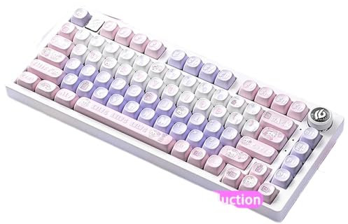 TRyYCB HI75 Gasket Mounted Custom Mechanical Keyboard Wired 81 Barebone Kit RGB Backlit Hot-Swap Gaming Keyboard(Nimbus V3 Pink)