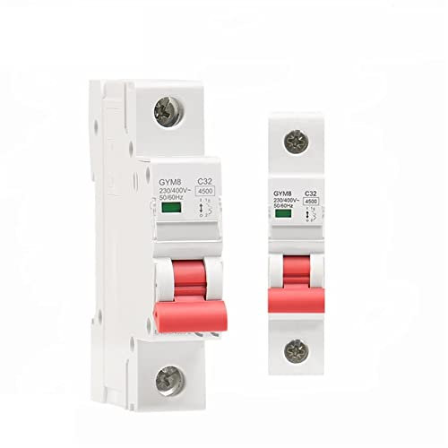 Monophasé MCB 6A 10A 16A 20A 25A 32A 40A 50A 63A 220V/400V Mini disjoncteur courbe C 1 pièces(6A)