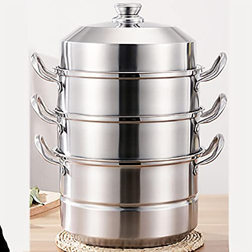 ASumPio Dampfgarer/Suppentopf Extra Dick Extra Hoch 304 Edelstahl Haushalts Dampfgarer Für Brötchen Und Brötchen Dampfgarer Dampfgarer Dampfgarer,32cm