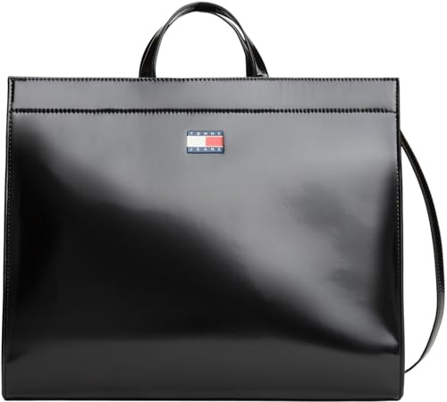 TOMMY JEANS Damen Tote Bag Tasche Must Groß, Schwarz (Black), Einheitsgröße