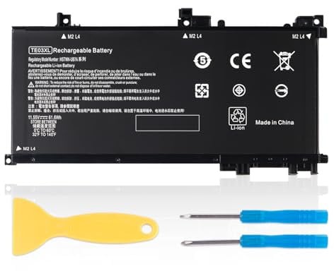 TE03XL TE03061XL Batterie Compatible avec HP Omen 15-AX009NA 15-AX000NA 15-AX002NA AX003NA AX004NA AX038NF AX008NS, HP Pavilion 15-BC000 15-BC300 15-BC005NG 15-BC400 15-BC402NW, 61,6 Wh