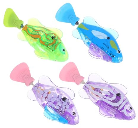 Gatuida Elektrisches Katzenspielzeug Fischform 4 Stück Schwimmend Led Leuchten Strapazierfähig Interaktives Haustierzubehör Für Aktive Kätzchen