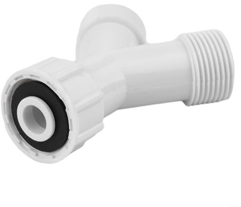Niceminiwall 2 conexiones, conector de tubo de residuos doble para lavadora, lavavajillas, adaptador de drenaje para lavavajillas y lavadora, adaptador en Y para manguera con conexión de entrada