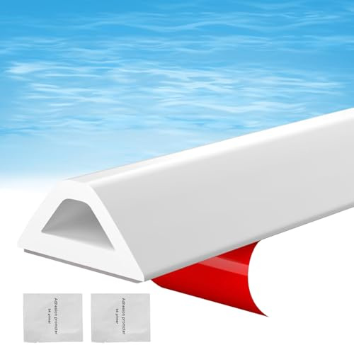 Yunlaishaocer Striscia Protettiva per Doccia, autoadesiva, 100 cm, Flessibile, in Silicone, per separazione a Umido e Asciutto, per Bagno e Cucina (Bianco, 2M)