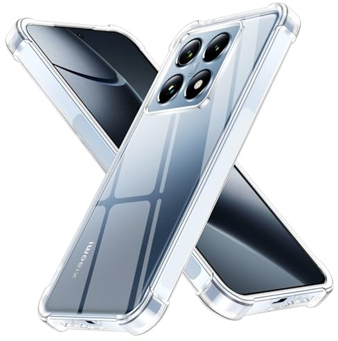 Knrlqim Cover Compatibile con Xiaomi 14T Pro 6,67,Custodia per Telefono in Silicone Antiurto Trasparente,Sottile Morbida in Silicone TPU Anti-Graffio Chiaro Protettiva Case per Xiaomi 14T Pro