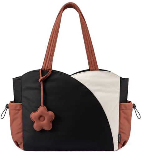 LOVEVOOK Shopper Tasche Damen, Tote Bag Handtaschen Groß Schultertasche | Leicht Puffer, Süß Tragetasche für Arbeit Uni Schule Lehrer Reise