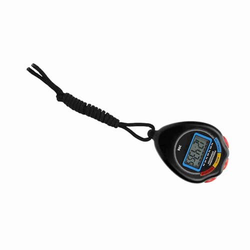 WGFOIP Professionelle Elektronische Stoppuhr Zum Laufen/Laufen/Schwimmen – Langlebiger Schiedsrichter-Match-Timer für Fitnessstudio-/Schulveranstaltungen (Schwarz)