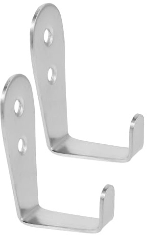 NOLITOY 2 Stück Metall Bettleiterhaken für 34mm Dicke Leiter Vierkant J-haken Halterung für Etagenbetten Hochbetten und Wohnmobiltreppen