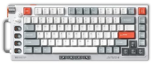 nuphy Field75 HE V2 Magnetische Tastatur,75% Layout,kabelgebundene Gaming-Tastatur,Drehregler für Lautstärke,Hall Effect Keyboard, Einstellbarer Auslösepunkt, 8000Hz Abtastrate,Rapid Trigger