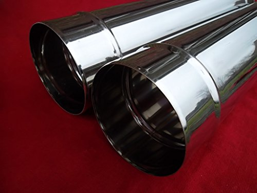 Rohr, Edelstahl EW, Länge 0,5 m, verschiedene Durchmesser 100, 110, 120, 125, 130, 140, 150, 160, 180, 200, 220, 250 mm (120)