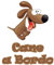 GamesMonkey Adesivo Cane a Bordo Cucciolo 004 - Nome Personalizzabile 14 CM Stickers per Auto Esterno Vinile Lucido (Cucciolo 004 - Nome Personalizzabile)