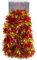 Christmas Concepts® 3m / 9.8ft Klobig/Feines Weihnachtslametta - Weihnachtsdekoration - Hochwertige Lametta (Rot & Gold gestreift)