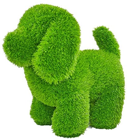 Pflanzen Kölle 0980306183 AniPlants-Statue Gazon synthétique-36 x 20 x 33 cm-Résistant aux intempéries et indéformable-avec Ancres de Fixation-Décoration de Jardin et de Maison, Vert, 35 cm