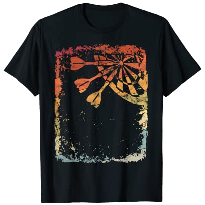 Dart Retro Dartpfeil Vintage Bullseye Dartspieler Geschenk T-Shirt