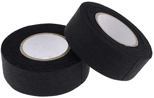 U/ D 2 Rollen Hockey-Griffband für Eishockeyschläger, auch ideal für Baseballschläger, Feldhockey, Badminton, Tennis, Schläger und mehr (schwarz)