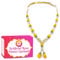 Bhakti Lehar (Size: 16 Inch) Artificial Yellow Rose Garland for Photo Frame | Hand-Made Gulab Pearl Moti Mala for God Idol Photo and Loved Ones (Yellow)