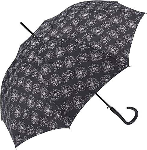 Pierre Cardin Regenschirm Black & White Flower Black - Stockschirm