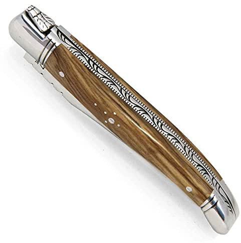 Laguiole manche en bois d'olivier et mitre en inox