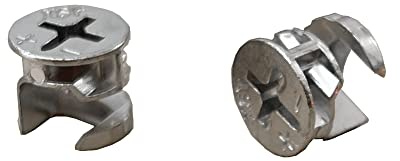 LLERRA 20 Pieces 12 x 10mm Cam Locks, Silver Zinc Furniture Cam Lock Nut Hardware Parts for Cabinet Dresser Drawer Table
