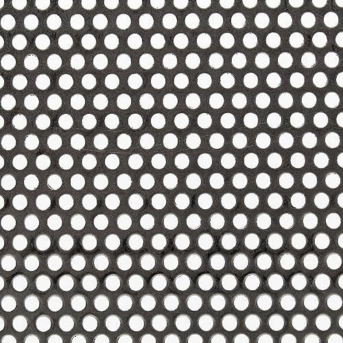 Mild Steel Perforated Sheet Metal Round & Square Hole | 500 x 500mm (50 x 50cm) Panels Hole Metal Mesh Sheet Plate (3mm Round 5mm x 1mm)