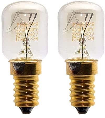 Quebec Oven Pygmy Lamp | SES E14 Small Edison Screw - Warm White Clear - Incandescent Traditional Replacement Light Bulb - Pack of 2 [Energy Class G] (40W Oven Light Bulb E14 Pygmy Lamp)(40.0, Watts)